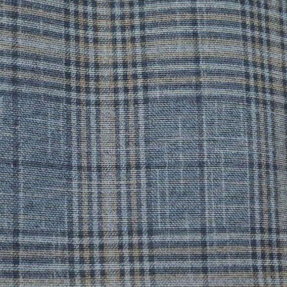 Bar III Mens Slim Fit Sport Coat Blazer 36R Blue Tan Plaid Stretch Knit NWT - Picture 5 of 5
